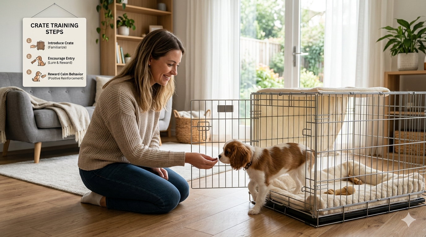 Crate Training a Puppy Step-by-Step